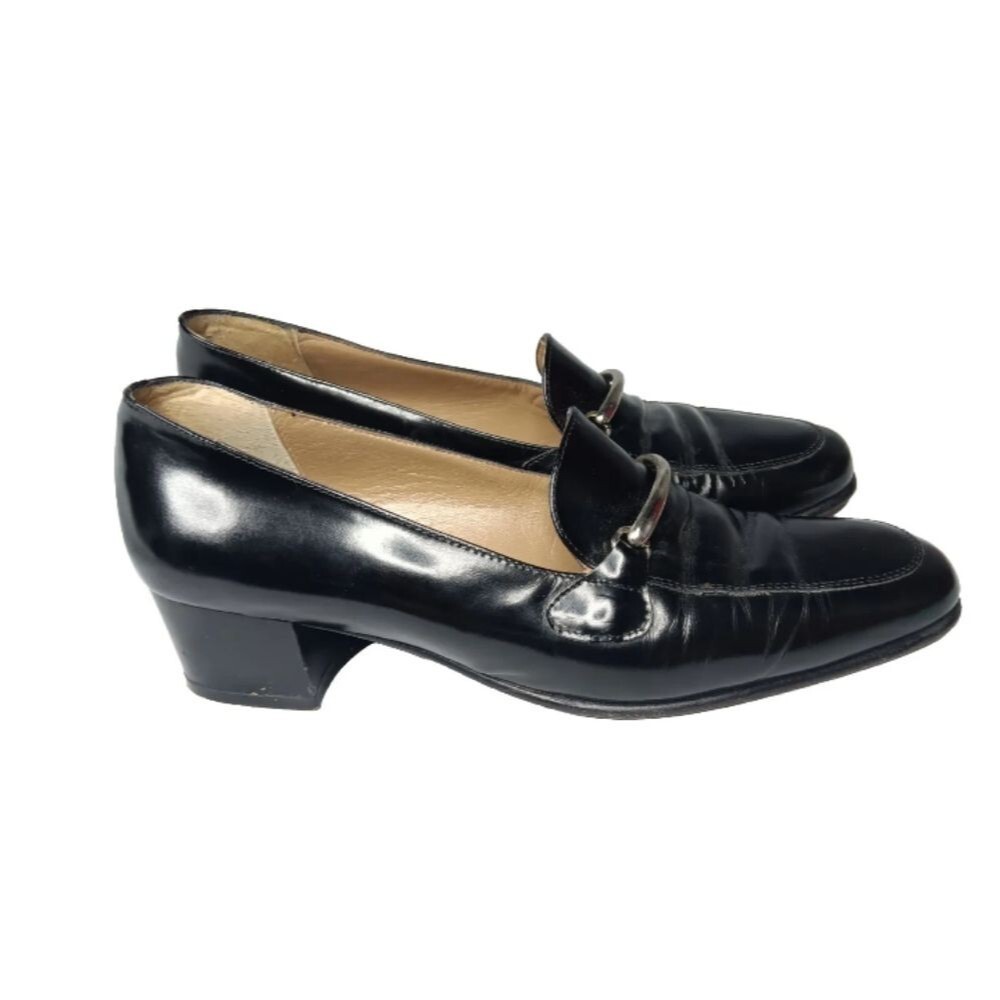 Vintage Galo Handmade Italian Leather Shoes Women's Size 7.5 Black